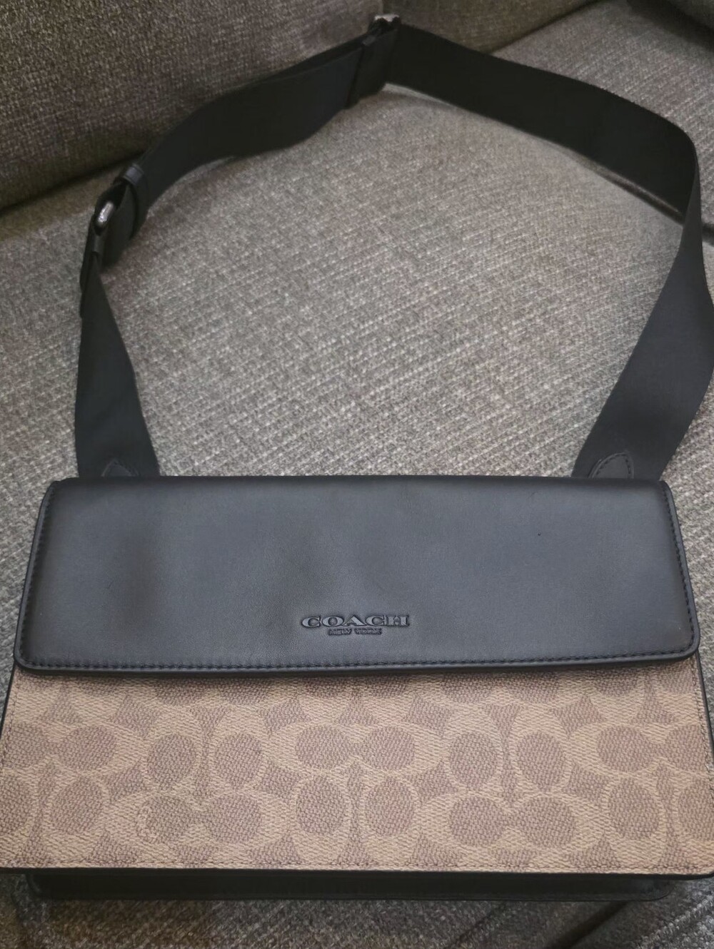 Coach Men's Turner Flap Crossbody Bag In Signature Canvas